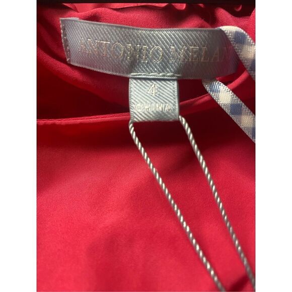 Antonio Melani Jennifer Sumko Rachel Taffeta Capelet Pink Midi Dress NWT Size 4 - Picture 13 of 13